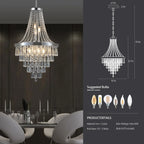 Modern Tiered Crystal Chandelier