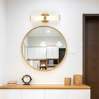 Modern Vertical Wall Sconce Set of 2, Imitation Marble Design