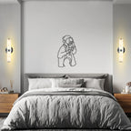 Modern Vertical Wall Sconce Set of 2, Imitation Marble Design