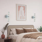 Modern Vertical Wall Sconce Set of 2, Imitation Marble Design