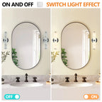 Modern Vertical Wall Sconce Set of 2, Imitation Marble Design