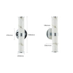 Modern Vertical Wall Sconce Set of 2, Imitation Marble Design