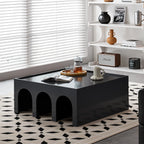 Multifunctional 4-Tier Bookcase Shelf and Coffee Table