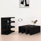 Multifunctional 4-Tier Bookcase Shelf and Coffee Table