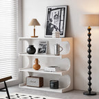 Multifunctional 4-Tier Bookcase Shelf and Coffee Table