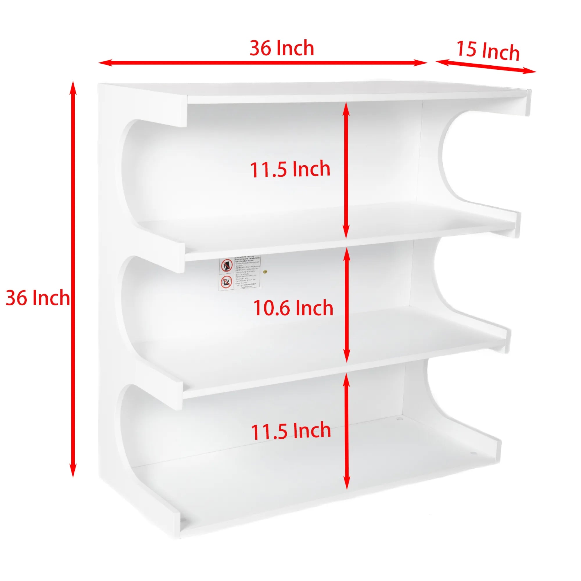 Multifunctional 4-Tier Bookcase Shelf and Coffee Table
