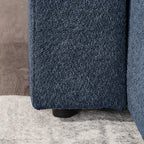 Navy Blue Modern Modular Sofa with Chaise and Ottoman