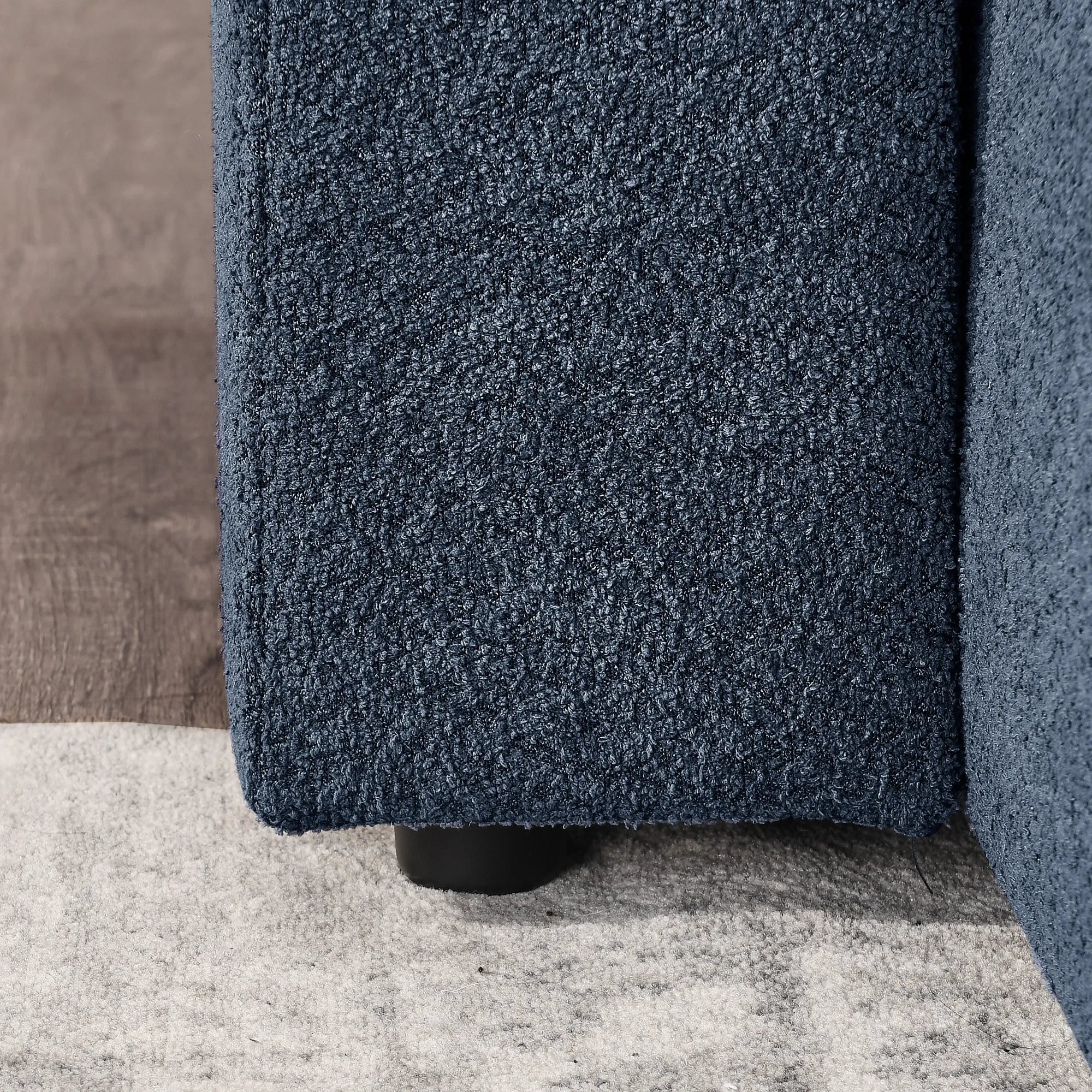 Navy Blue Modern Modular Sofa with Chaise and Ottoman