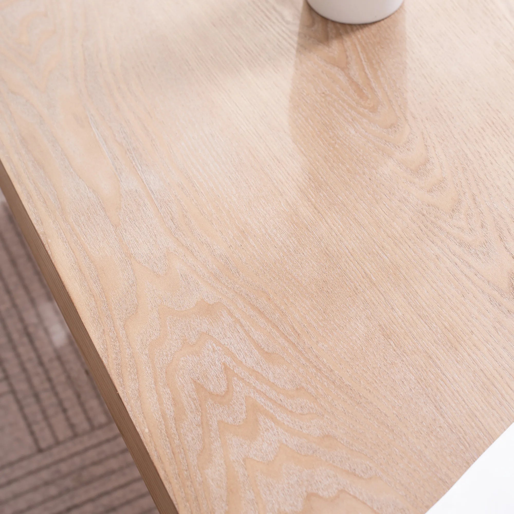 Ornate Farmhouse Coffee Table with Carved Base