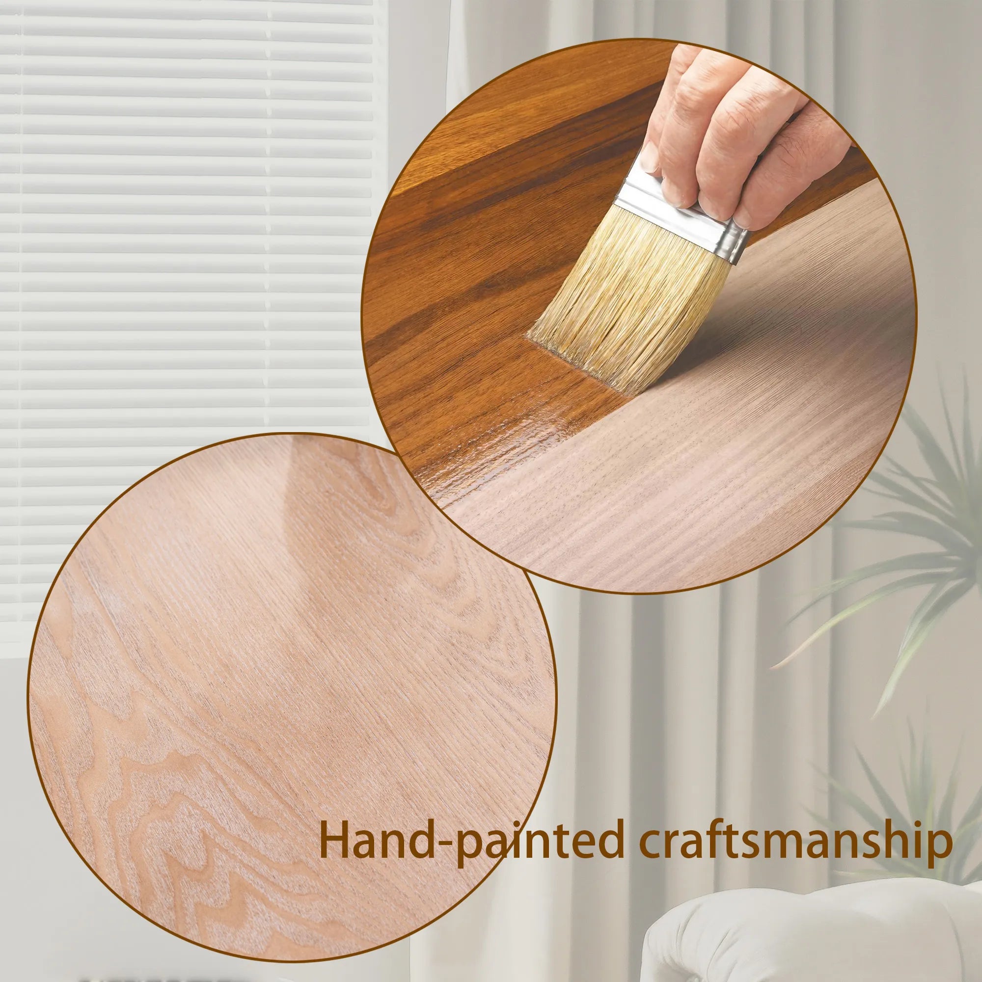 Ornate Farmhouse Coffee Table with Carved Base