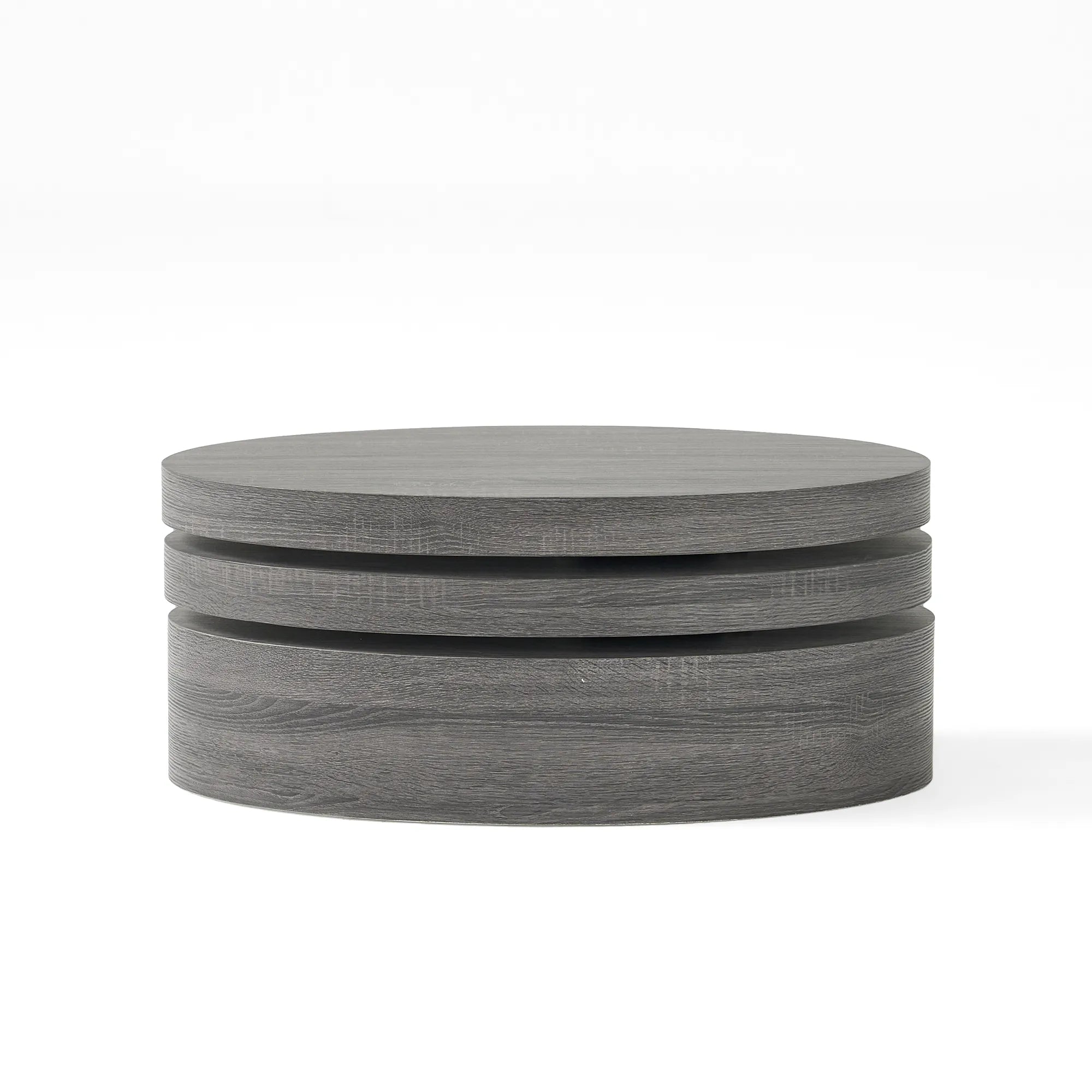 Oval Shape Modern Coffee Table with Rotating Top