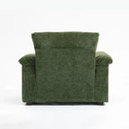 Oversized Chenille Accent Chair with Ottoman