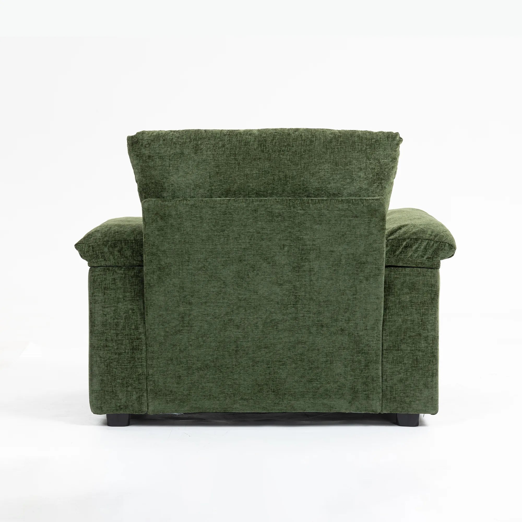 Oversized Chenille Accent Chair with Ottoman