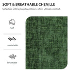 Oversized Chenille Accent Chair with Ottoman