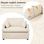 Oversized Accent Chair with Armrest Cushions