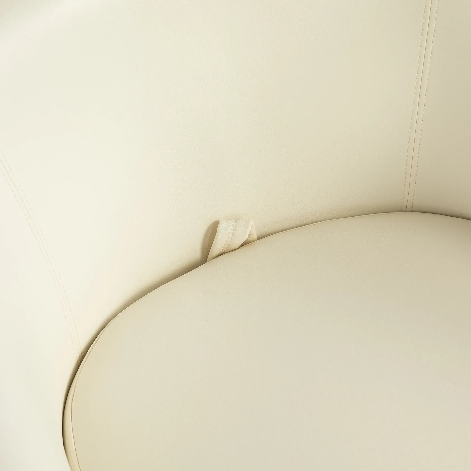 PU Leather Modern Swivel Barrel Armchair with Underseat Storage