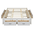 Platform Bed with 6 Storage Drawers
