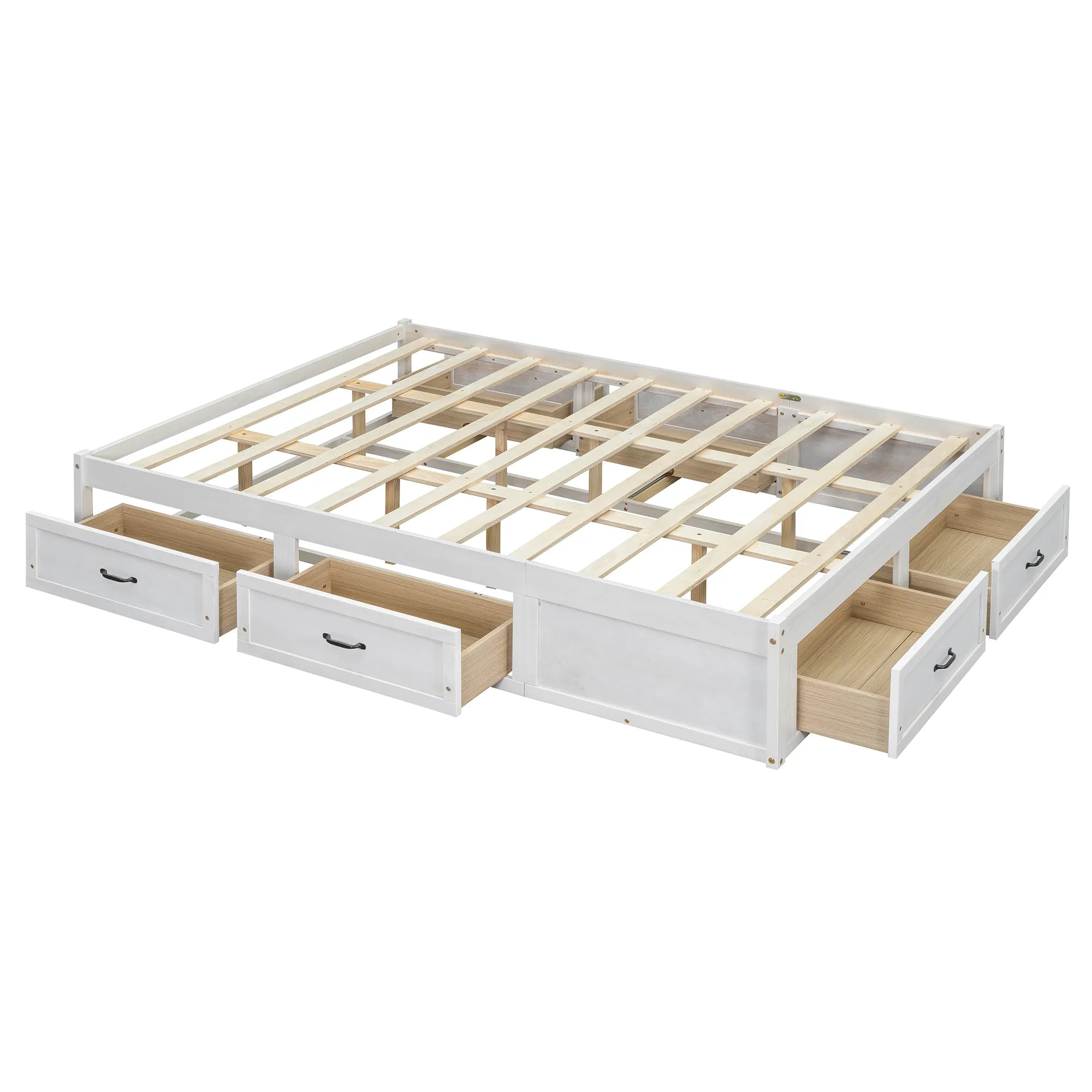 Platform Bed with 6 Storage Drawers