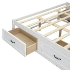 Platform Bed with 6 Storage Drawers