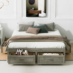Platform Bed with 6 Storage Drawers