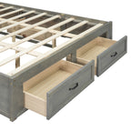 Platform Bed with 6 Storage Drawers