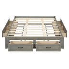 Platform Bed with 6 Storage Drawers
