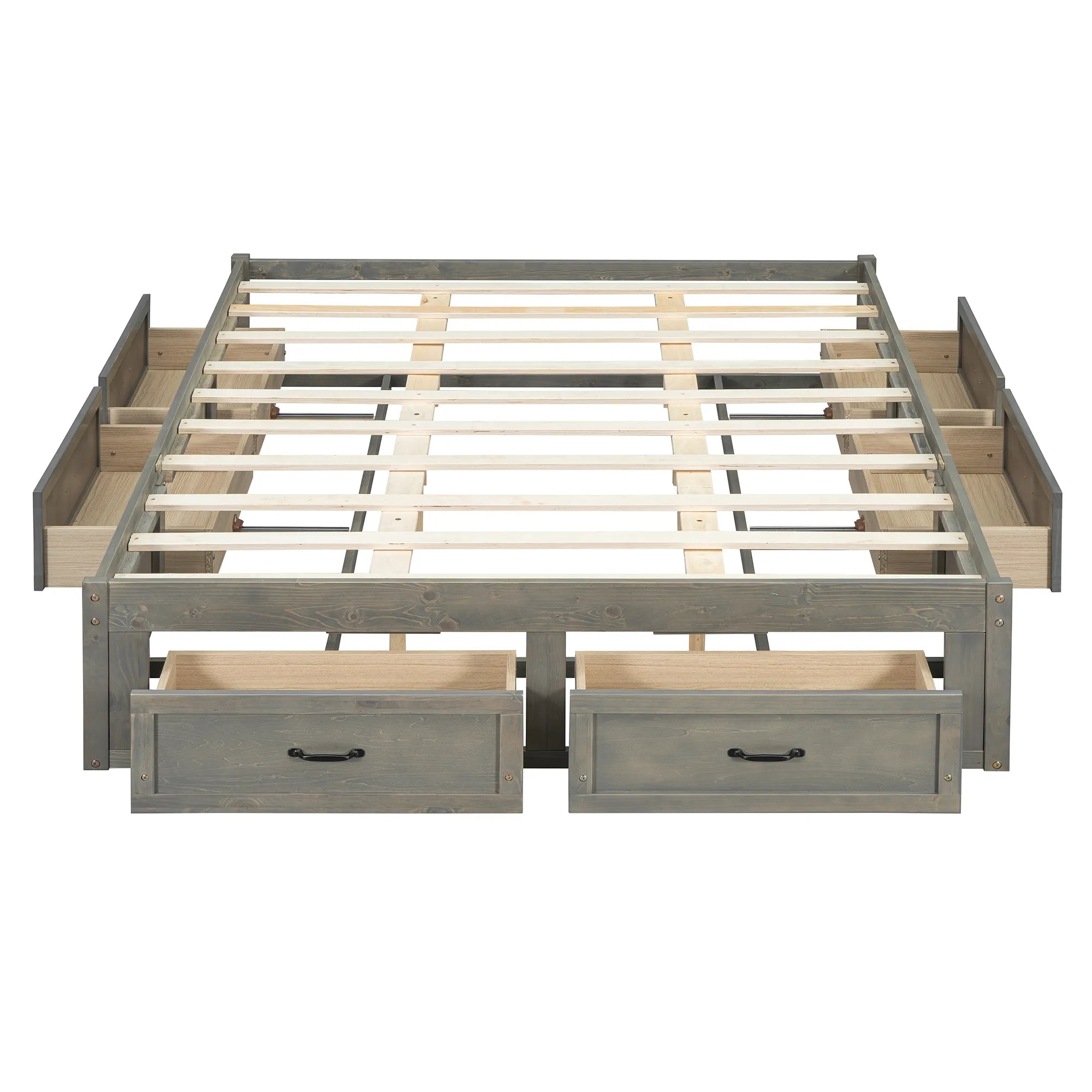 Platform Bed with 6 Storage Drawers