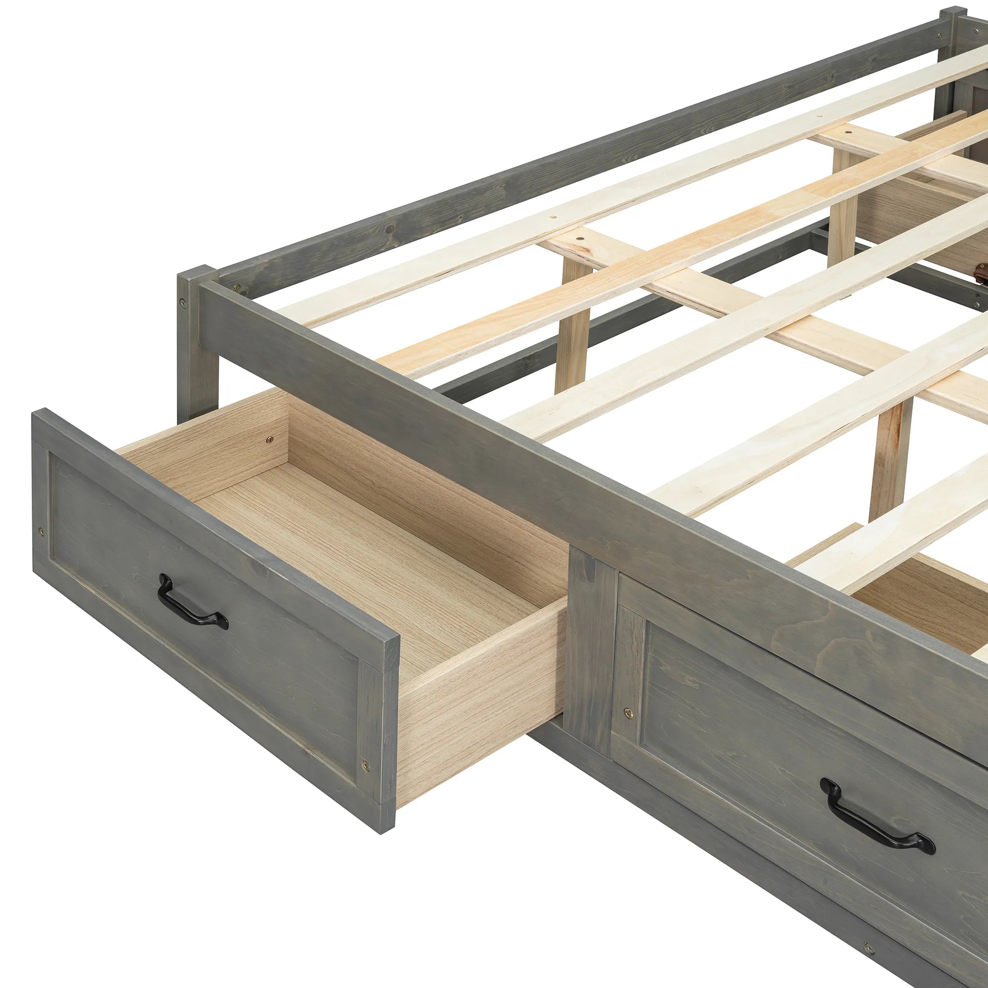 Platform Bed with 6 Storage Drawers