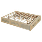 Platform Bed with 6 Storage Drawers