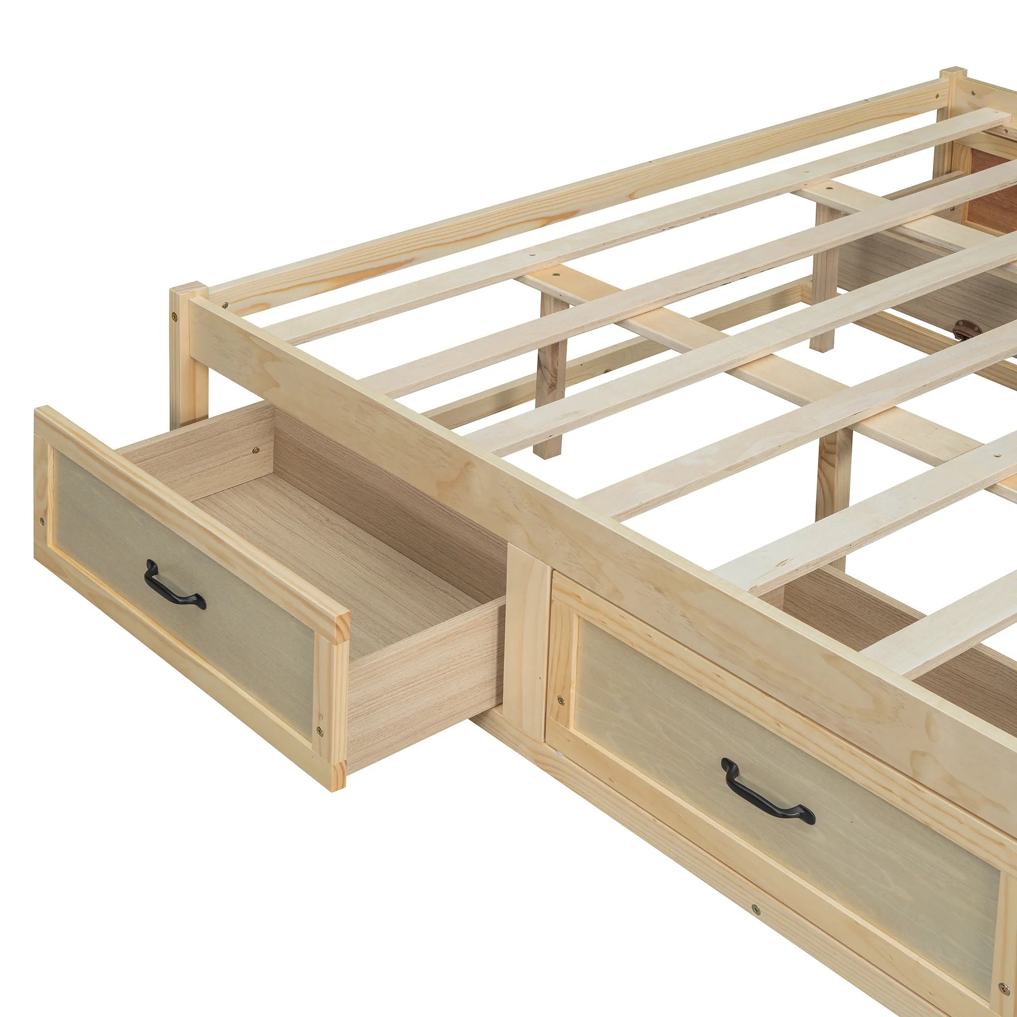 Platform Bed with 6 Storage Drawers