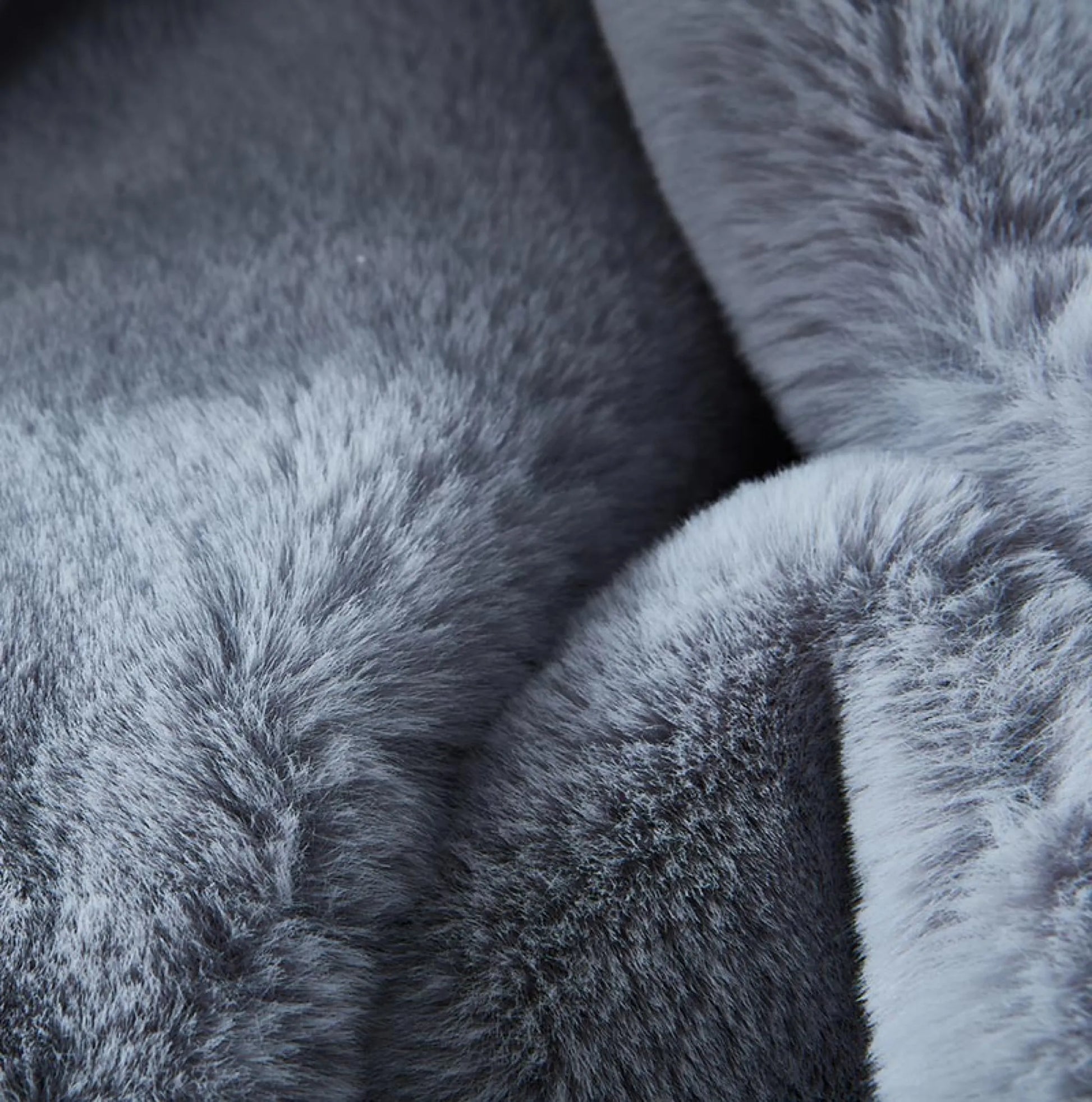 Plush Chinchilla Faux Fur Throw Blanket (50" x 60")