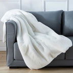 Plush Chinchilla Faux Fur Throw Blanket (50" x 60")