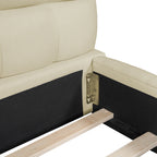 Queen Upholstered Platform Bed with Solid Frame