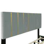 Queen Size Upholstered Bed Frame with Drawers and Trundle