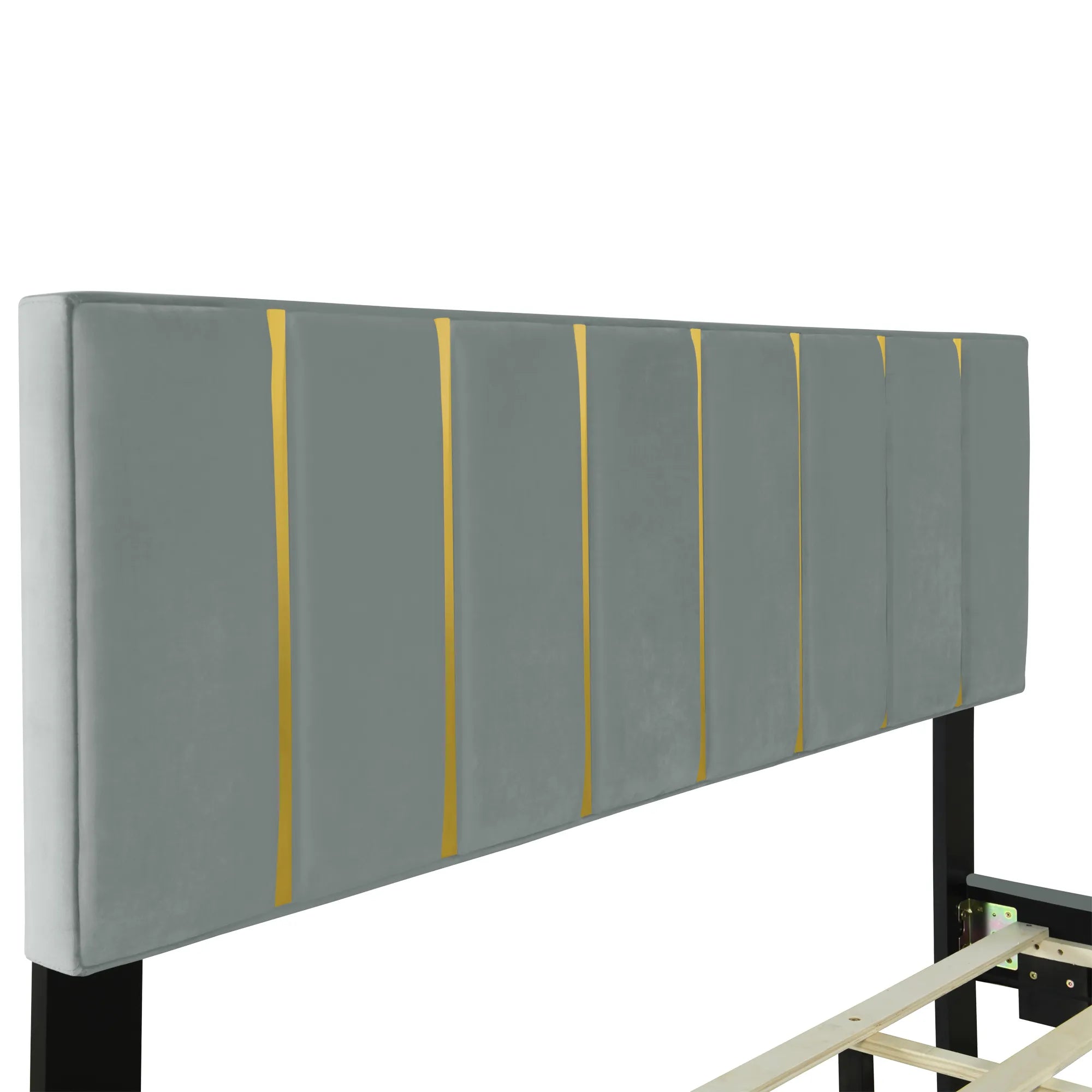 Queen Size Upholstered Bed Frame with Drawers and Trundle