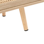 Rattan Modern TV Stand with Sliding Doors