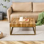 Rectangular Retro Wooden Modern Coffee Table