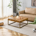 Rectangular Retro Wooden Modern Coffee Table