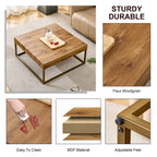 Rectangular Retro Wooden Modern Coffee Table