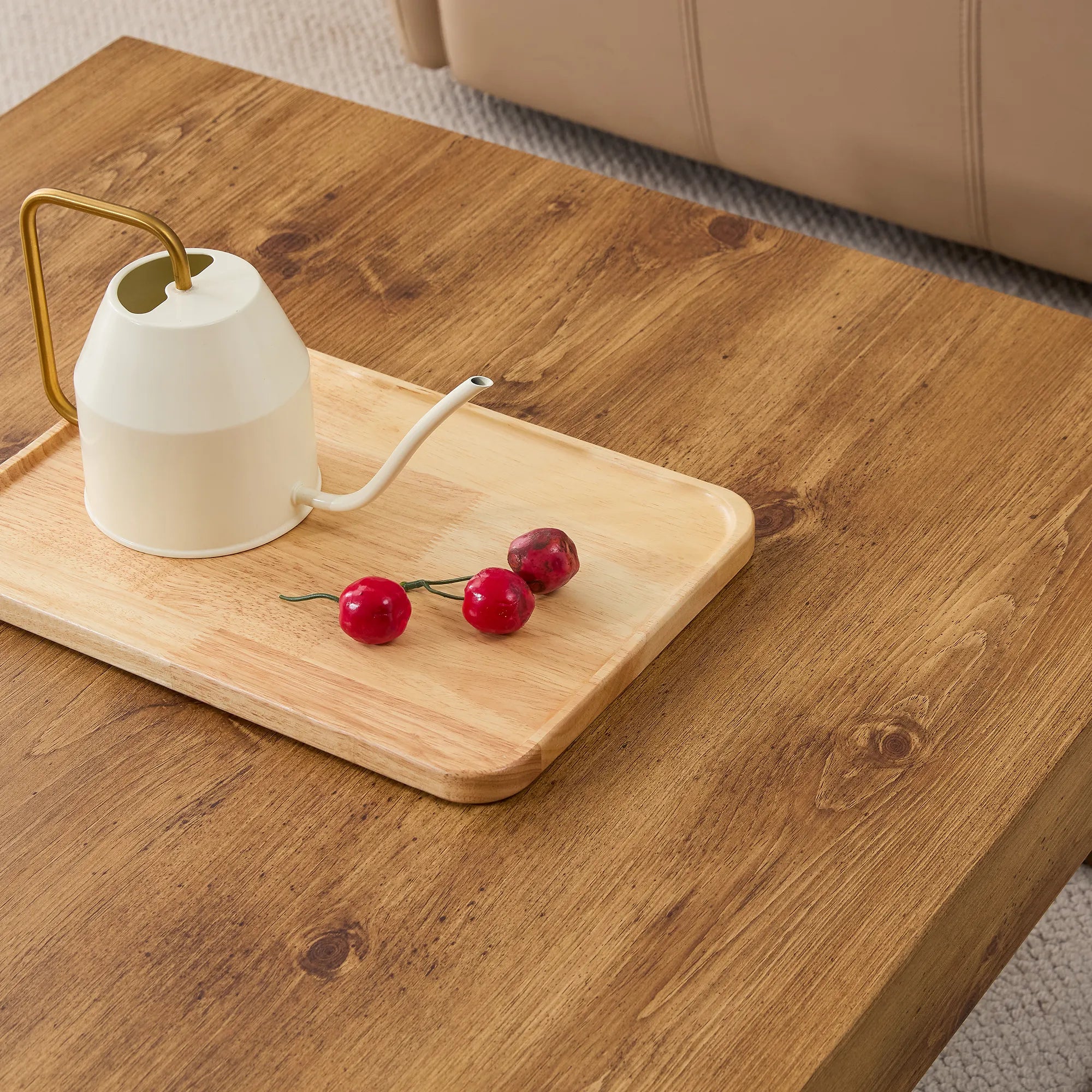Rectangular Retro Wooden Modern Coffee Table