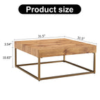 Rectangular Retro Wooden Modern Coffee Table