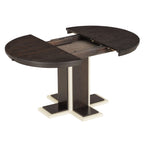 Retro Round Extendable Dining Table Set With 4 Chairs