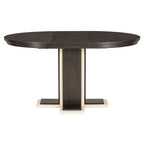 Retro Round Extendable Dining Table Set With 4 Chairs
