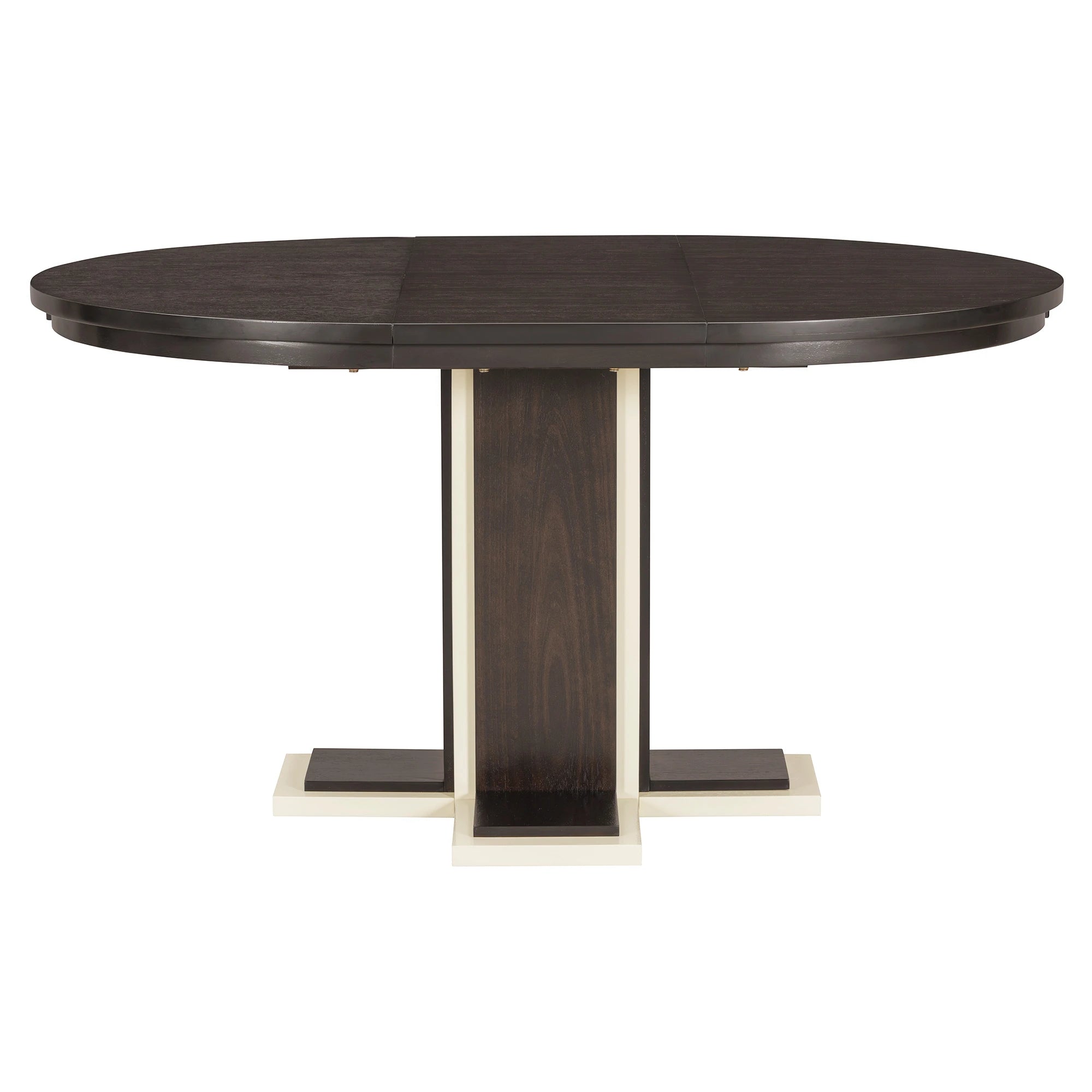 Retro Round Extendable Dining Table Set With 4 Chairs