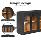 Retro Storage Sideboard with Adjustable Shelves