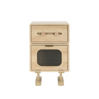 Rotatable Robot Storage Side Table with Glass Door