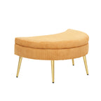 Round Comfy Accent Chair with Half Moon Ottoman