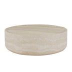 Round Textured Faux Marble Pattern Coffee Table