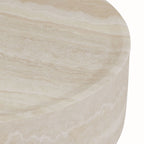 Round Textured Faux Marble Pattern Coffee Table