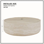 Round Textured Faux Marble Pattern Coffee Table